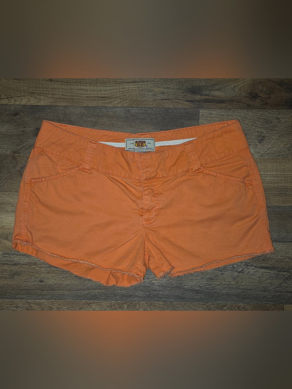 Route 66 Vibrant Orange 100% Cotton Casual Shorts - Size 12